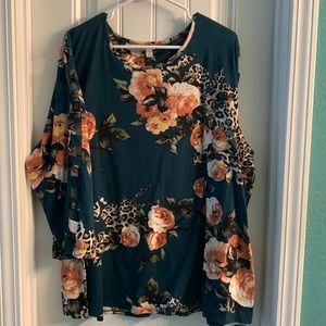 Floral/Animal print 3/4 sleeve